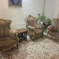 ست مبلمان استیل ۷ نفره و ناهار خوری ۸ نفره|مبلمان خانگی و میز عسلی|اصفهان, حسین‌آباد|دیوار