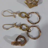 گوشواره و انگشتر طلا سه درصد