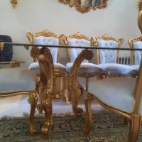 ست مبلمان ۸ نفره و غذاخوری ۱۰ نفره استیل در حدنو|مبلمان خانگی و میز عسلی|تهران, دردشت|دیوار