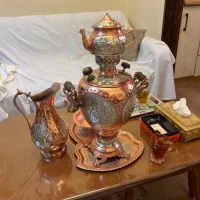 سماور زغالی با ست کامل|کلکسیون اشیاء عتیقه|تهران, دستغیب|دیوار