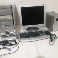 کیس،مانیتور ،کیبورد،موس ،اسپیکر و دو عدد باند کوچک