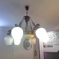 لوستر ۶شاخه چوبی