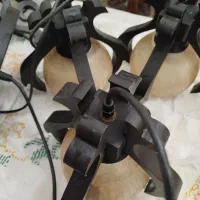 لوستر سه شاخه حباب دار همراه دوعدد دیوار کوب