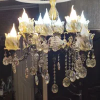 لوستر برنز ۸ شاخه ۱۲ شعله|لوستر و چراغ آویز|تهران, تولید دارو|دیوار