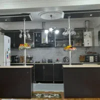 دوعدد اوپن ام دی اف با پایه استیل و ویترین