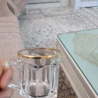 ۶ دست فنجان لب طلایی با ۶ عدد قندون|ظروف سرو و پذیرایی|تهران, علایین|دیوار