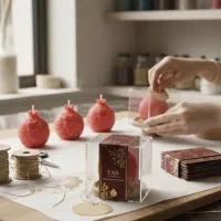 شمع دست ساز انار مخصوص یلدا با نقشه ایران