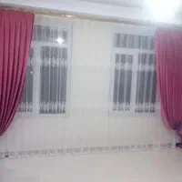 پرده حریر به همراه دو عدد والان مخمل
