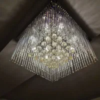 لوستر سقفی دوحالته (LED + لامپ شمعی)
