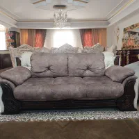 مبل راحتی هفت نفره ویک شیشه رو میزی شش نفره|میز و صندلی غذاخوری|تهران, گلستان (شهرک راه آهن)|دیوار