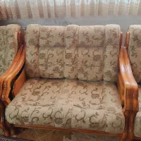 مبل چوبی با منبت طاووس بدون هیچ ایراد ۱۰نفره