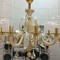 لوستر کریستالی خارجی|لوستر و چراغ آویز|قم, باغ شریفی|دیوار