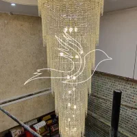 لوستر دوبلکس مدل مجلل ، لوستر بلند کریستالی|لوستر و چراغ آویز|تهران, فردوسی|دیوار