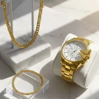 ست ساعت مچی مردانه طلایی مدل U700