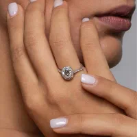 انگشتر جواهر برلیان الماس طلا سفید‌ با شناسنامه