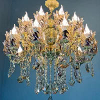 لوستر 20‌لامپ ریختگی برنج با ضمانت اصلی