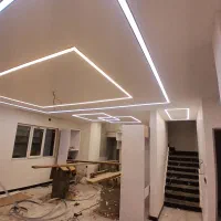 برق ساختمان،برقکاری،لاین نوری،سقف کاذب،آرمسترانگ
