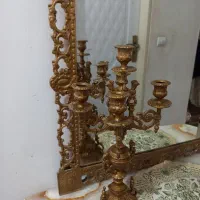 آینه کنسول با شمعدان|بوفه، ویترین، کنسول|تبریز, |دیوار