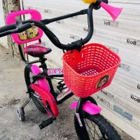 دوچرخه 16 دخترانه صورتی دارای کمکی پشتی سبد کوثر|دوچرخه، اسکیت، اسکوتر|نیشابور, خط کاشمر|دیوار