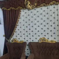 دو عدد پرده در حد نو جنس ترک|پرده، رانر، رومیزی|همدان, |دیوار