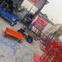 دسته تاشو گاری چهار چرخ ترمزدار دستی دسته کمجافلزی