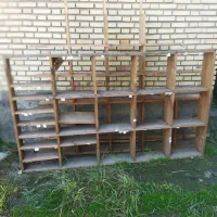 قفسه چوبی . نرادروسی|کتابخانه، شلف، قفسههای دیواری|تالش, هشتپر|دیوار