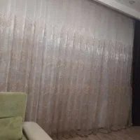 پرده پذیرایی توری سرمه دوزی شده