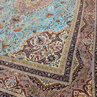 (فرش حق زاده)فرش۱۲متری۴۰رج تبریز رنگ خاص قیروزه ای|فرش|تبریز, |دیوار