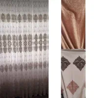 پرده به همراه سه عدد پنلو دوعدد شال