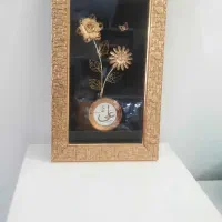 تابلو گل طلایی