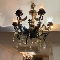 لوستر برنجی طرح فرشته ۶ لاله|لوستر و چراغ آویز|گرگان, |دیوار