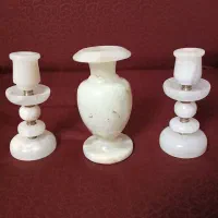 گلدان و شمعدان سنگ مرمر