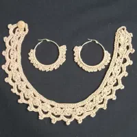 گردنبند و گوشواره بافت