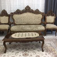 مبل ۹ نفره استیل و میز نهار ۱۰ نفره و ویترین|مبلمان خانگی و میز عسلی|اصفهان, روشن‌دشت|دیوار