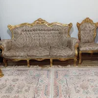 مبل استیل ۹ نفره همراه جلو مبلی و ۲ عدد میز عسلی|مبلمان خانگی و میز عسلی|رشت, دیانتی|دیوار