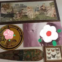 تابلو بزرگ مبلی پروانه تابلو سالنی صورتک افریقایی