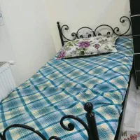 تخت خواب فلزی دو طبقه بدون تشک|تخت و سرویس خواب|ری, سیزده آبان|دیوار