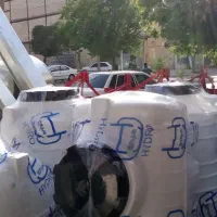 انواع تاکر اب پلاستیکی و چرخ دار|مصالح و تجهیزات ساختمان|کبودرآهنگ, |دیوار