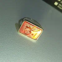 انگشتر نقره عقیق قرمز یمن ۷/۵گرم