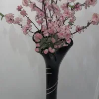 گلدان شیشه ای مشکی