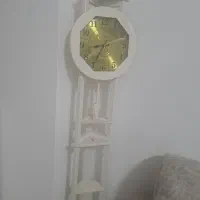ساعت ایستاده چوبی سفید