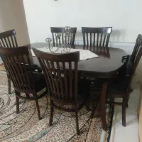 غذا خوری ۶ نفره تمام چوب شیک