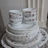 سرویس ارکوپال صورتی نو|ظروف سرو و پذیرایی|ملایر, |دیوار