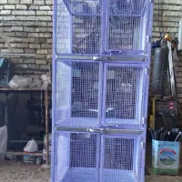 قفس سه طبقه ۶۰ در ۶۰|لوازم جانبی حیوانات|ابریشم, |دیوار