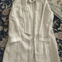 مانتو کتی سفید کرمی