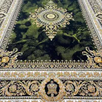 فرش سلین ورساچ سبز رنگ‌بندی کامل