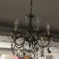 دو عدد لوستر برنز همراه با دو عدد لوستر دیواری|لوستر و چراغ آویز|تبریز, |دیوار