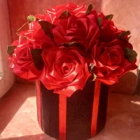 باکس گل رز روبانی