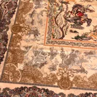 فرش ۱۲۵۰ شانه ابریشمی ابزار دست|فرش|رشت, حومه رشت|دیوار