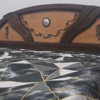 تخت خواب باتشک لیلی و مجنون جنس چوب گردو